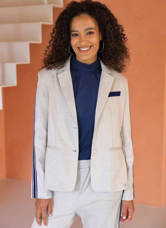 Blazer Velia Sand Melange van Ivy Beau | maat 36 t/m 46