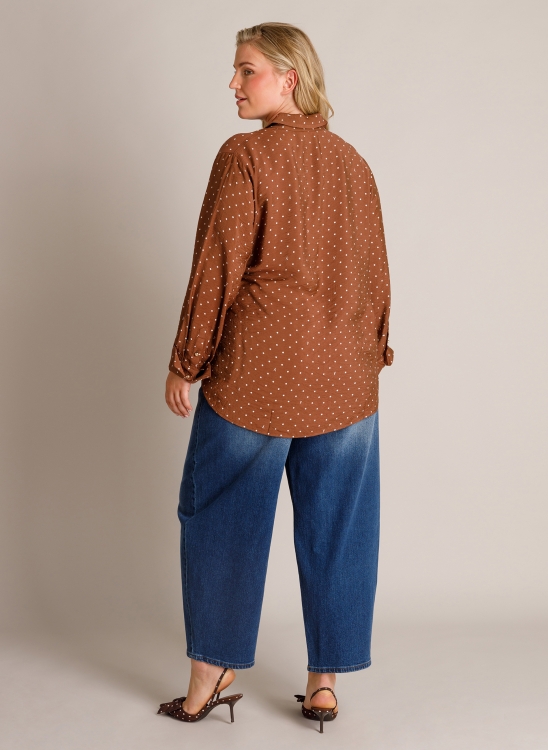 Blouse Tuva Mocca Brown van Yest Curve | maat 44 t/m 52 - Image 2