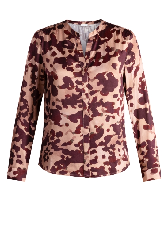 Blouse Tarin Wine Red Multi van Yest Curve | maat 46 tm 52 - Image 2